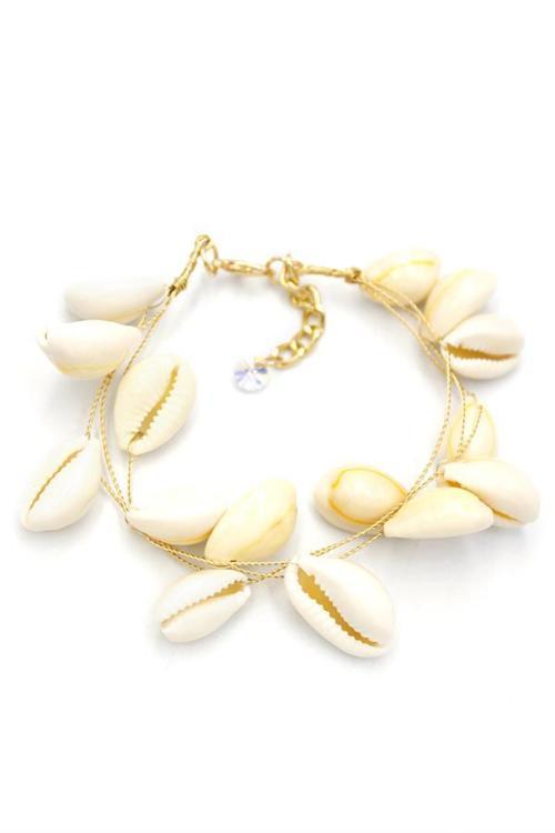 Deniz Kabuğu Bileklik - Beyaz