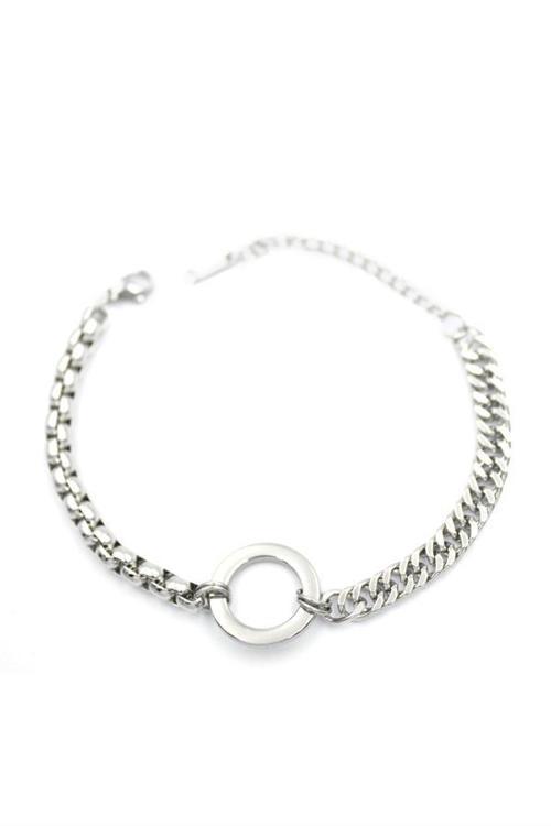 Halka Zincirli Bileklik - Gümüş