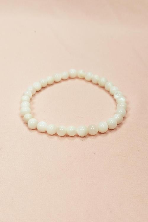 Sedef Doğal Taş Bileklik Kutulu