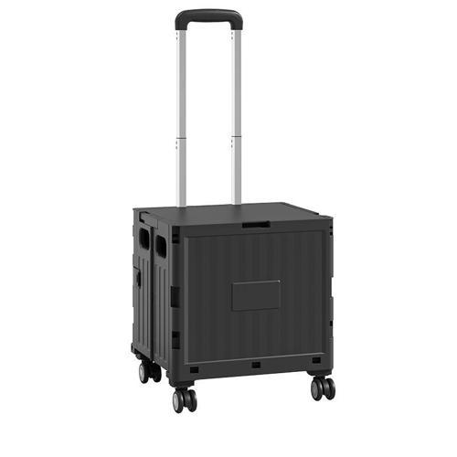 Katlanabilir 4 Tekerlekli Alışveriş ve Depolama Çantası – Kapaklı Teleskopik Çekme Kolu Kamp Plaj Çok Amaçlı Si