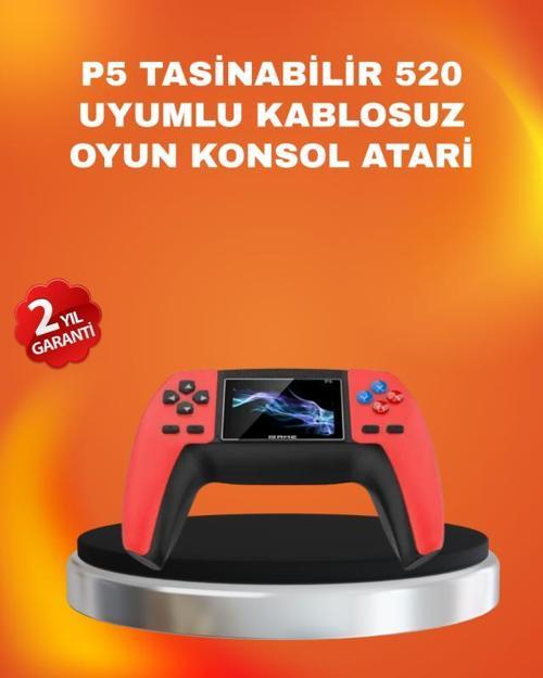 Uzun Pil Ömürlü 520 Oyunlu P5 Retro Konsol