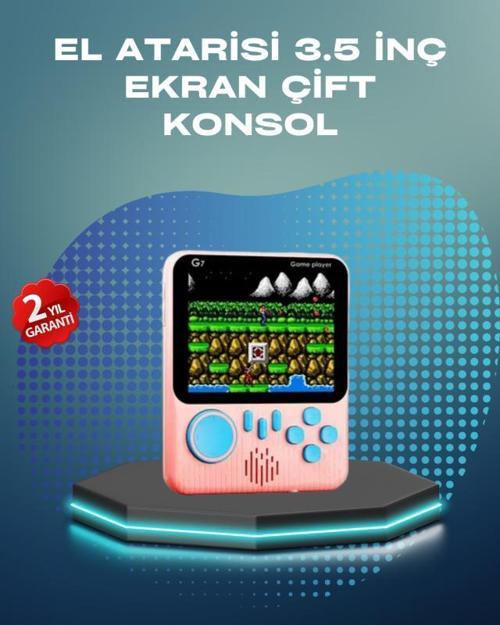 3.5 İnç LCD Ekranlı 666 Oyunlu Taşınabilir Retro Oyun Konsolu
