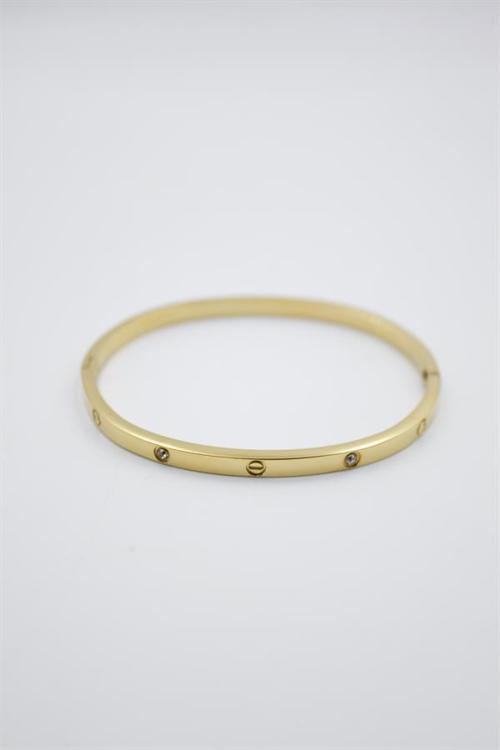 CRT Model Taşlı İnce Bilezik - Altın