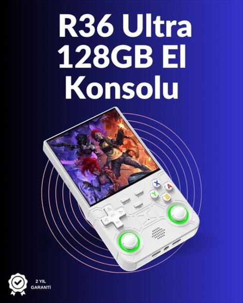 R36 Ultra El Konsolu – 4” HD IPS Ekran, 128GB Dahili Hafıza, 30.000 Oyun Yüklü