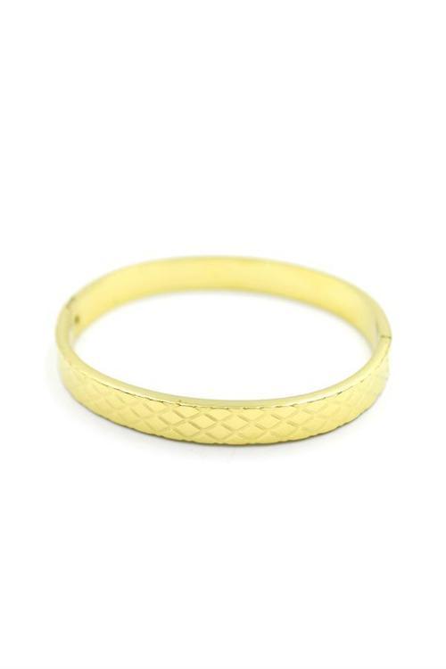 Üçgen Dilimli Bilezik - Altın