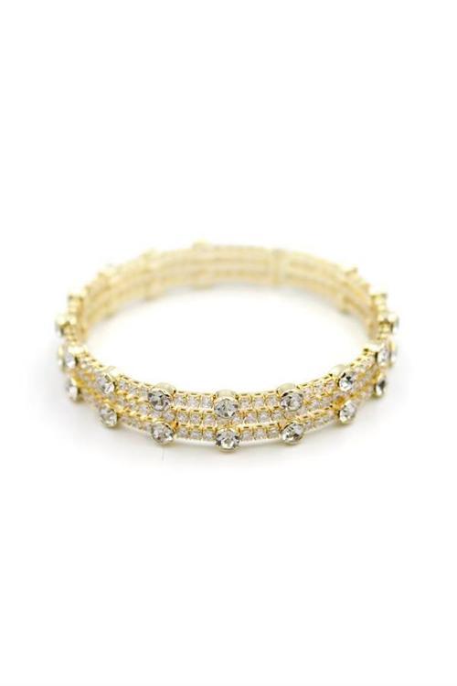 Zirkon Taşlı Bilezik - Altın