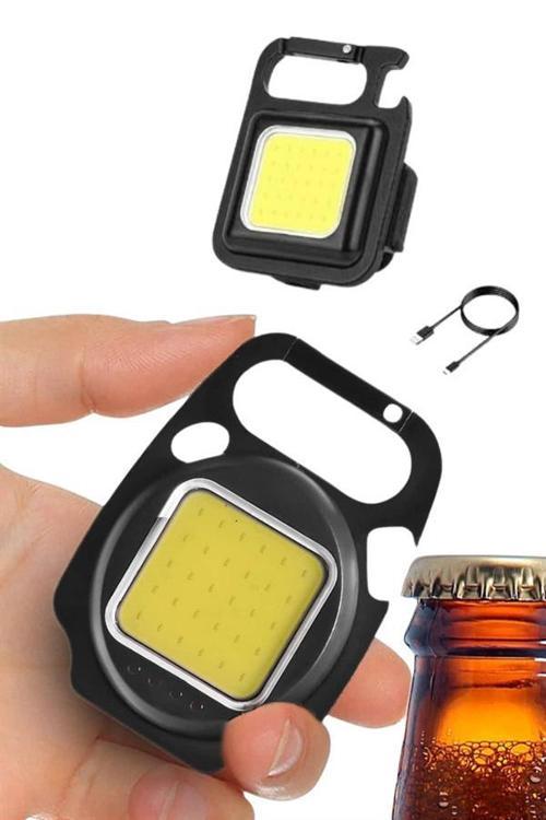 Kamp Çadır Lambası Şarjlı El Feneri Işıldak Anahtarlık Mini Mıknatıslı