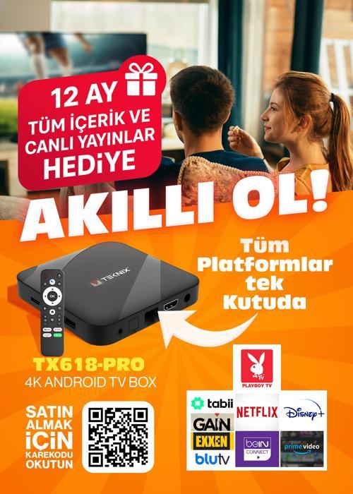 4K Android Tv Box - Iptv Özellikli 12 AY Hediye Yayın Paketli
