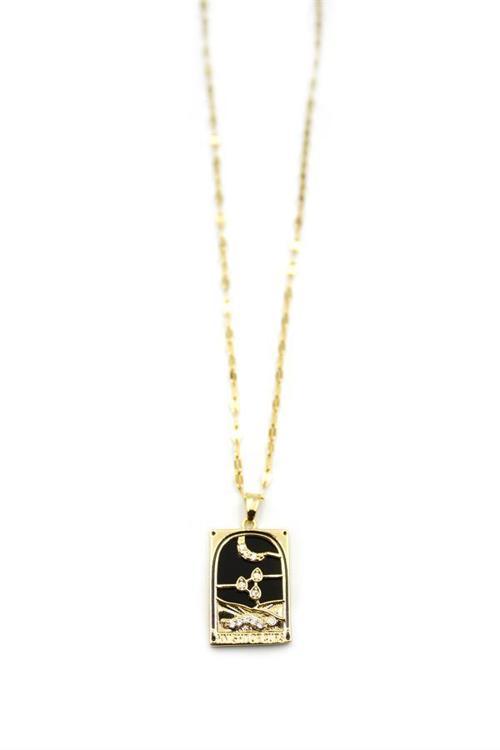 Çelik Tarot Kolye - Altın