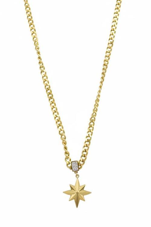 Kutup Yıldızı Zincir Kolye - Altın