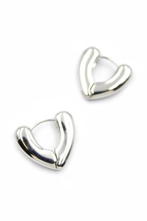 Kalp Küpe - Gümüş