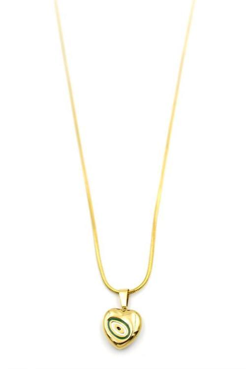 Kalp Kolye - 60 cm - Altın