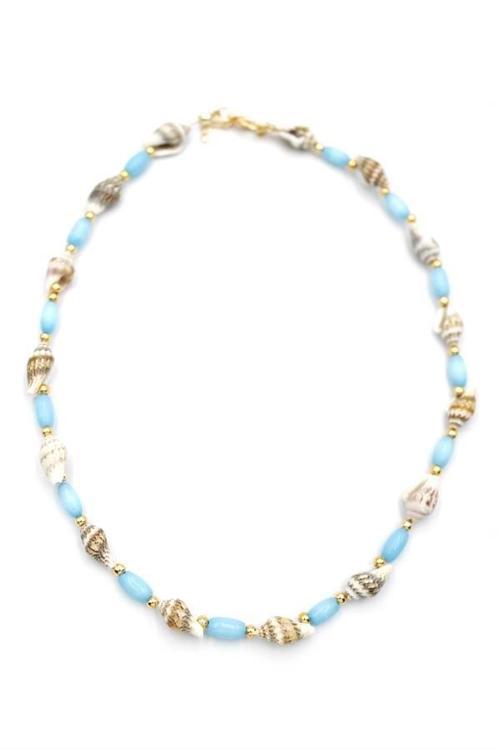 Deniz Kabuğu Kolye - Turkuaz