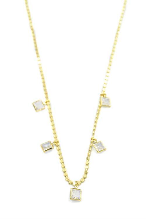 Ezme Zincir Charm Kolye - Altın