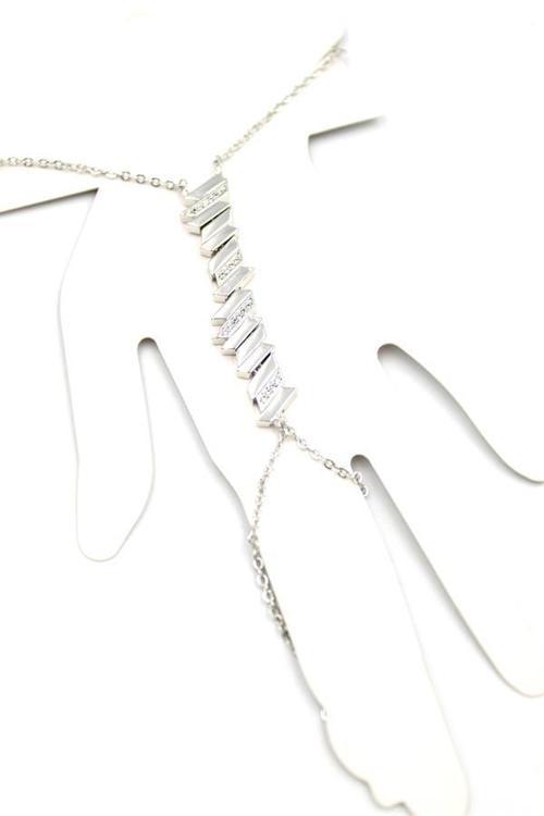 Taşlı Şahmeran Bileklik - Gümüş