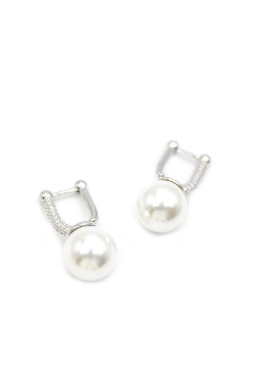 İnci Küpe - Gümüş