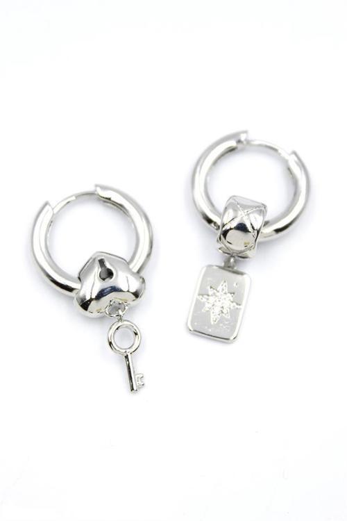 Kilit Küpe - Gümüş