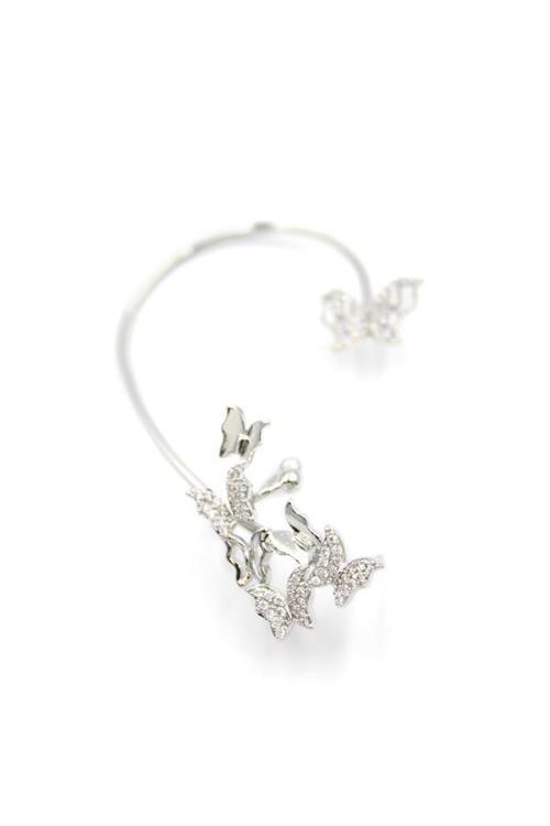 Kelebek Kıkırdak Küpe - Gümüş