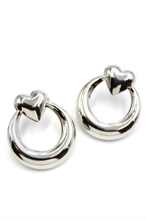 Kalp Küpe - Gümüş