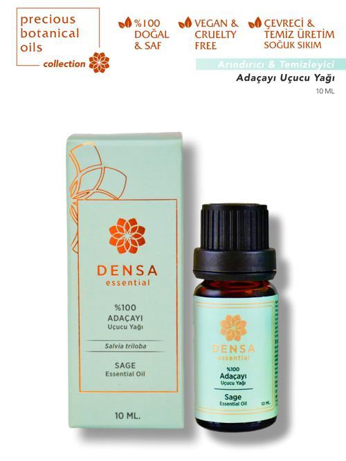 %100 Saf & Doğal Adaçayı Uçucu Yağı 10 Ml Buhurdanlık Difüzör Aromaterapi Mum Masajı Cilt Saç Bakımı