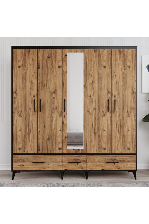 Sıla 5 Kapılı Dolap 200X55X212 Cm