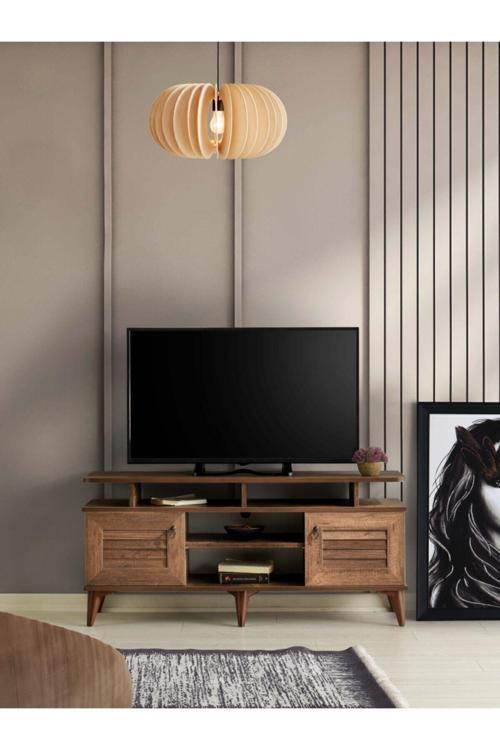 Panjurlu 130 Cm Raflı Tv Sehpası
