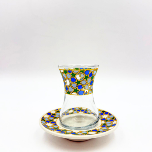 Selçuklu Yıldız Motifli 6 Kişilik Çay Bardağı Seti