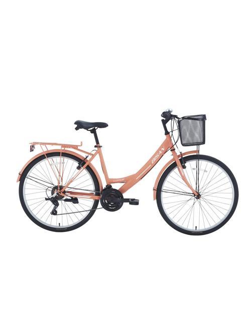 Lotus 26 V Fren 21 Vites 26 Jant Kadın Şehir Bisikleti Mercan Beyaz 44 Kadro