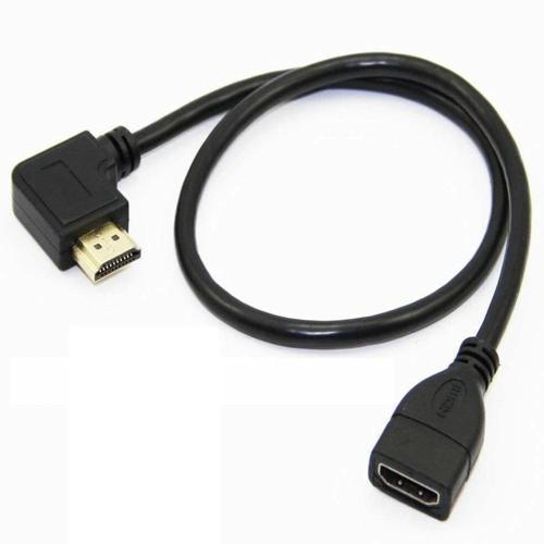 90 Derece Sağ Açılı HDMI Uzatma Kablosu / Extender – 1 m / 4K Desteği