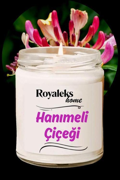 Doğal Özel Seri Kokulu Dekoratif Kavanoz Mum 210 cc - Hanımeli Esansı - RYL