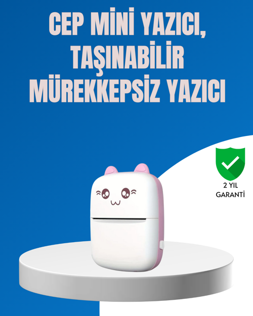 Mini Bluetooth Termal Yazıcı 1200mAh Şarjlı Taşınabilir
