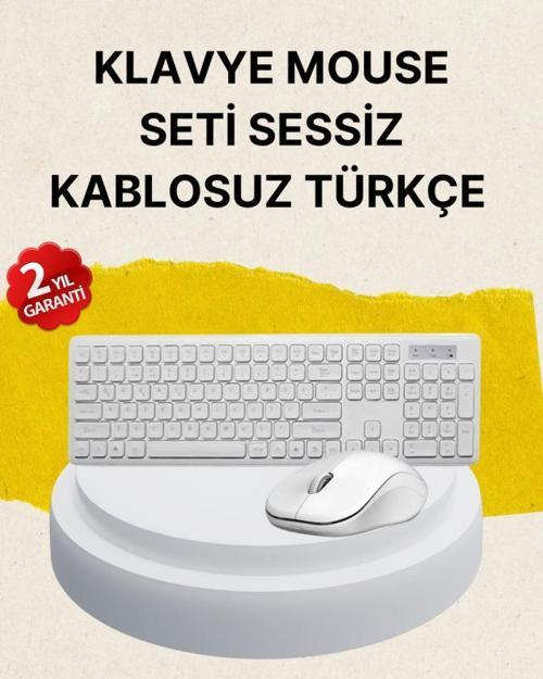 Tam Boy Kablosuz Klavye Mouse Seti - Gelişmiş Bağlantı ve Sessiz Performans