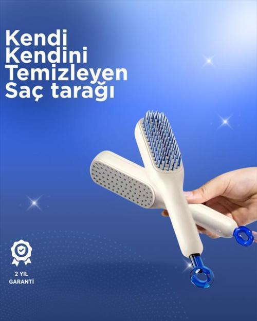 Kendini Temizleyen Tarak-Tüm Saç Tiplerine Uygun Kullanım