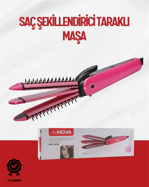 Saçı Sabitleyen Çok Fonksiyonlu Saç Maşası