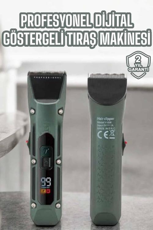 Tıraş Makinesi Dijital Göstergeli Turbo Motor Paslanmaz Çelik