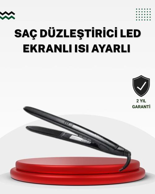 2025 Seri Profesyonel Isı Ayarlı Titanyum Kaplama Saç Düzleştirici Dijital Ekranlı