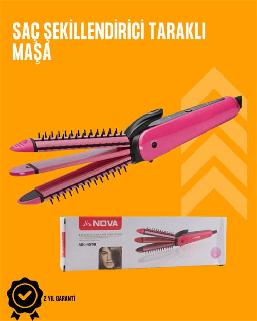 Fön İşlemine Uyumlu Sabitleyici Saç Tarağı