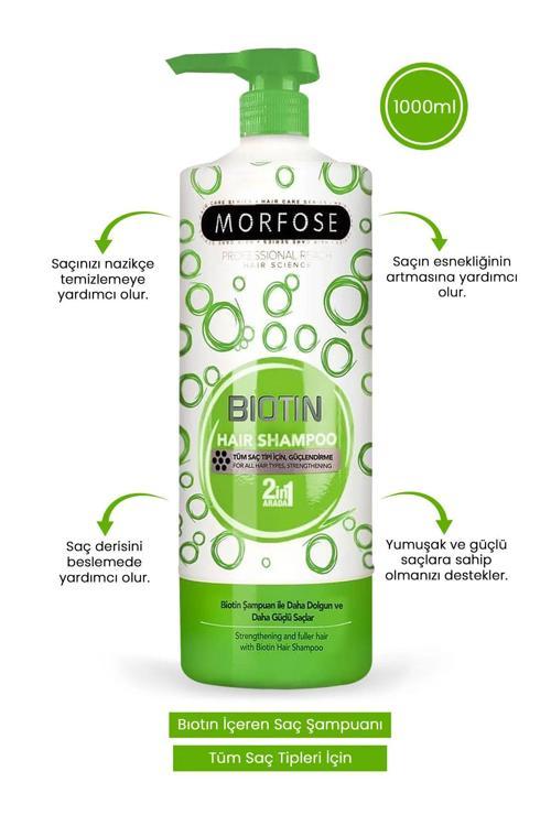 Morfose Biotin Şampuan 1000 ML - Yumuşak ve Güçlü Saçlar