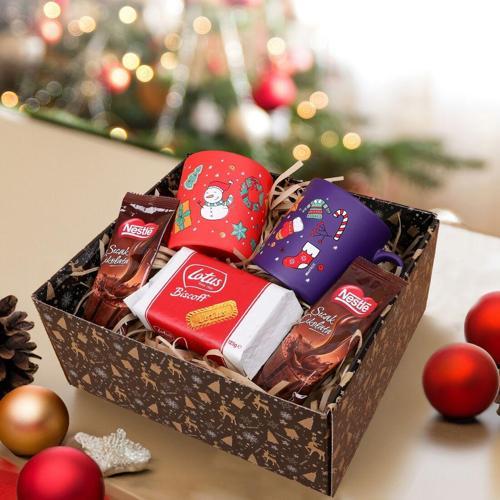 İkili Yılbaşı Heyecanı Hediye Kutusu- Kırmızı Lacivert