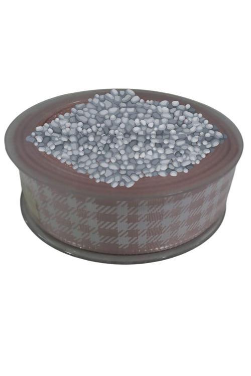 Tafta Ekoseli Kurdele 25 mm Pudra 10 Metre