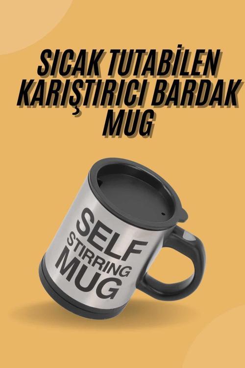 Sıcak Tutan Termos Bardak Kendi Kendini Karıştıran Mikser Kupa