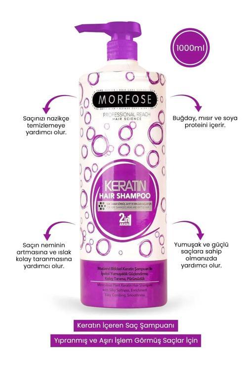 Morfose Keratin Şampuan 1000 ML - Besleyici Koruyucu Etki