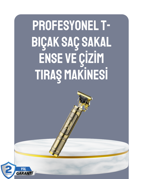 LCD Ekranlı Şarjlı Tıraş Makinesi Erkek Saç Sakal Kesme