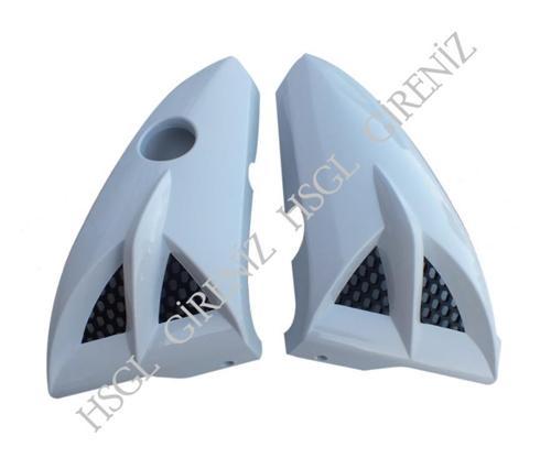 Motosiklet Depo Yan Pandizot (Bıyık) Beyaz  YBR – CG Uyumlu Şık ve Dayanıklı Yan Koruma Kaplaması