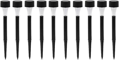 Güneş Enerjili Bahçe Lambası Plastik Saplama 10lu Set