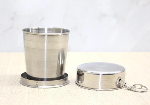 Katlanabilir Tekli Paslanmaz Çelik Shot Bardak 8 cm