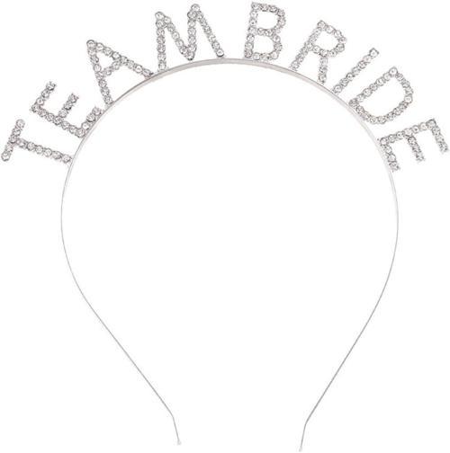 Gümüş Kaplama Kristal Taşlı Team Bride Taç