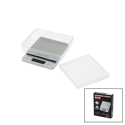 SUPERIOR MINI I-2000 3000GR/0.1GR MİNİ=10.5X13CM HASSAS TARTI - TERAZİ ŞEFFAF PLS.KAPAK PİLLİ (5250)