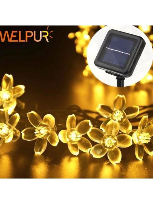 Solar Çiçekli Dekoratif 30 Led Bahçe Lambası