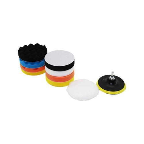 115 MM  11PCS POLİSAJ SÜNGER SETİ 8 AD. 115MM SÜNGER- 1 POLİSAJ PED -1 M14 ADAPTÖR - 1 CIRTLI DİSK TABAN (5250)